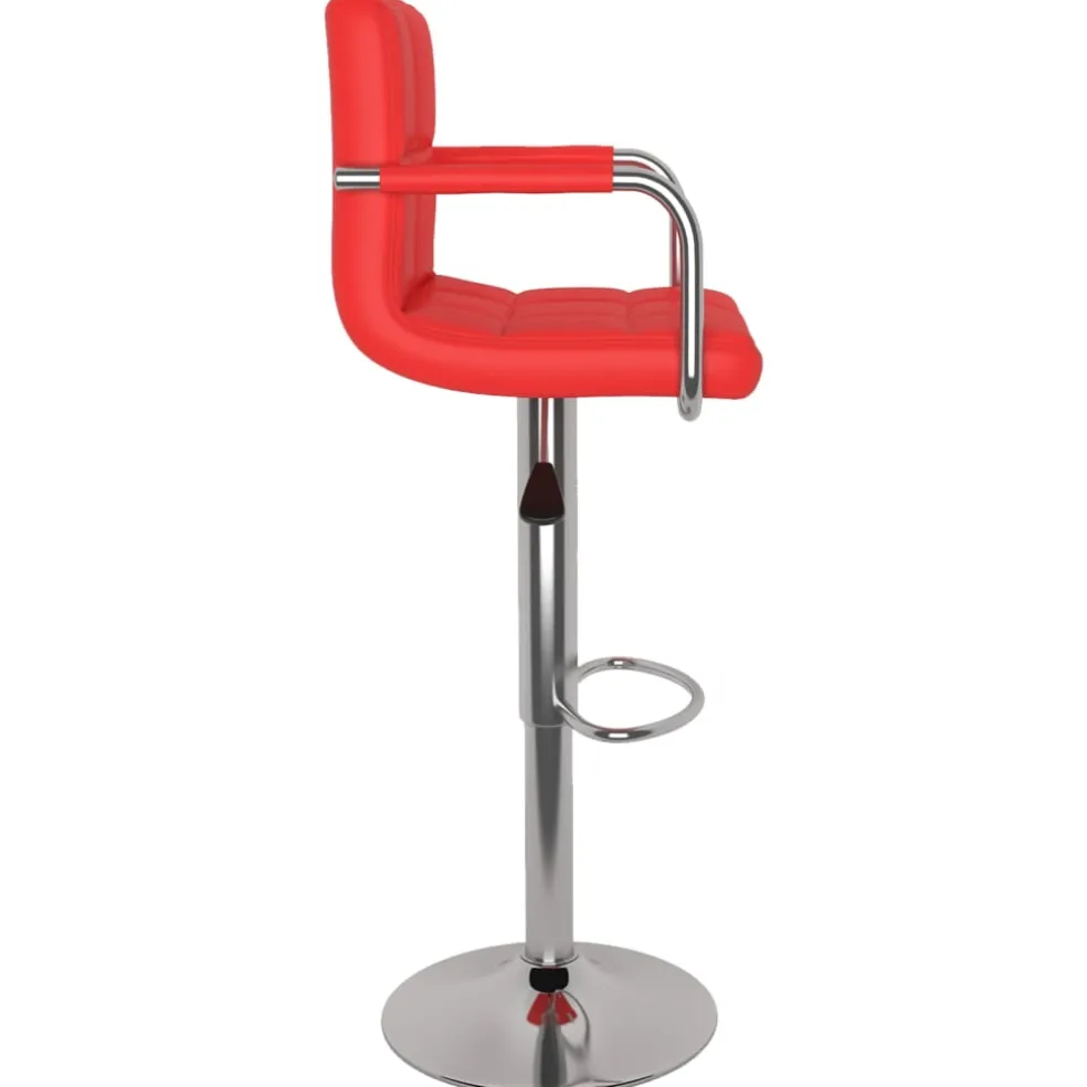 vidaXL Barstoelen 2 st kunstleer rood