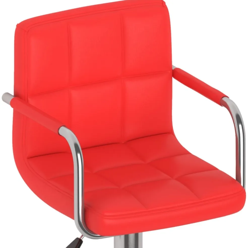 vidaXL Barstoelen 2 st kunstleer rood