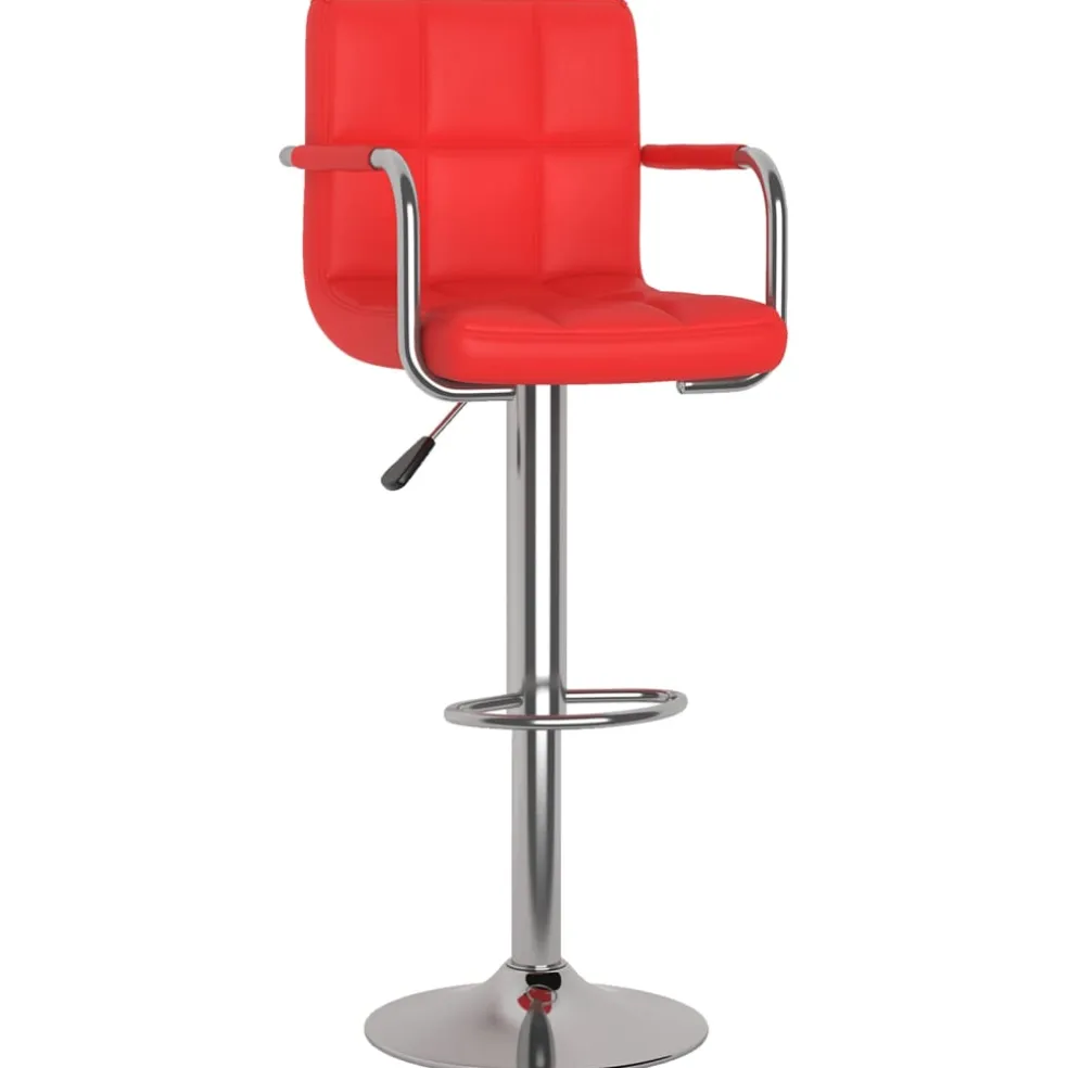 vidaXL Barstoelen 2 st kunstleer rood