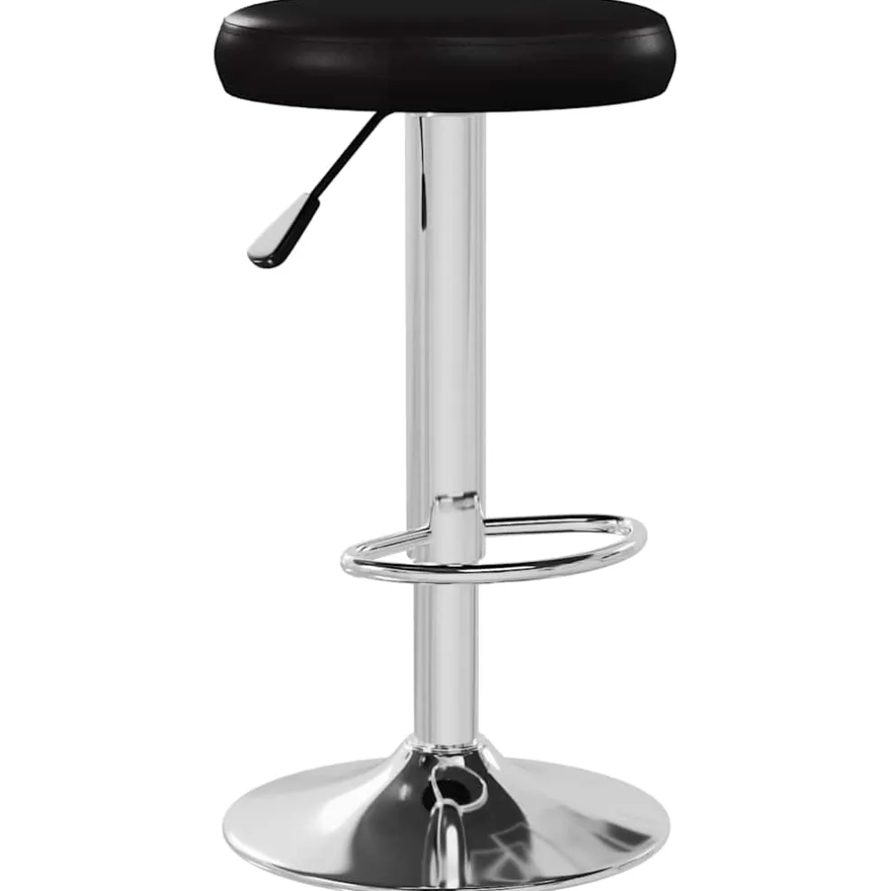 vidaXL Barstoelen 2 st kunstleer zwart