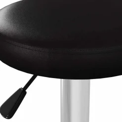 vidaXL Barstoelen 2 st kunstleer zwart