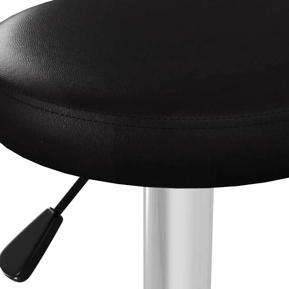 vidaXL Barstoelen 2 st kunstleer zwart