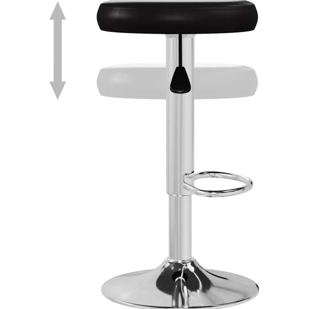 vidaXL Barstoelen 2 st kunstleer zwart