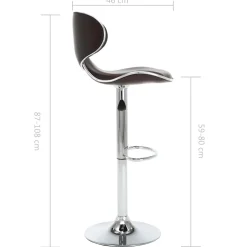vidaXL Barstoelen 2 st kunstleer bruin
