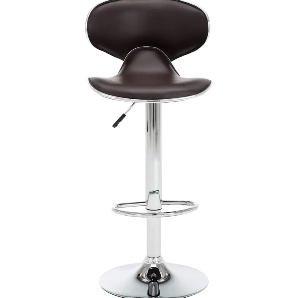 vidaXL Barstoelen 2 st kunstleer bruin