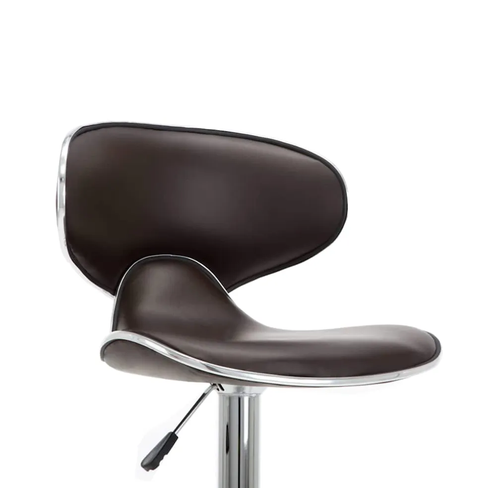 vidaXL Barstoelen 2 st kunstleer bruin