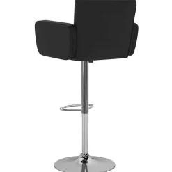 vidaXL Barstoelen 2 st kunstleer zwart