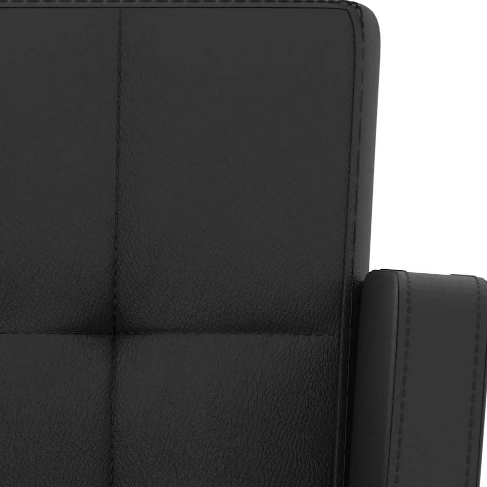 vidaXL Barstoelen 2 st kunstleer zwart