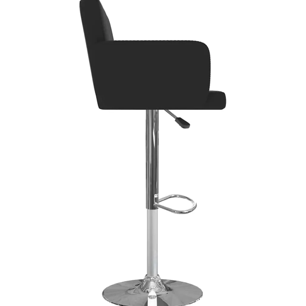 vidaXL Barstoelen 2 st kunstleer zwart