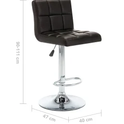 vidaXL Barstoelen 2 st kunstleer bruin