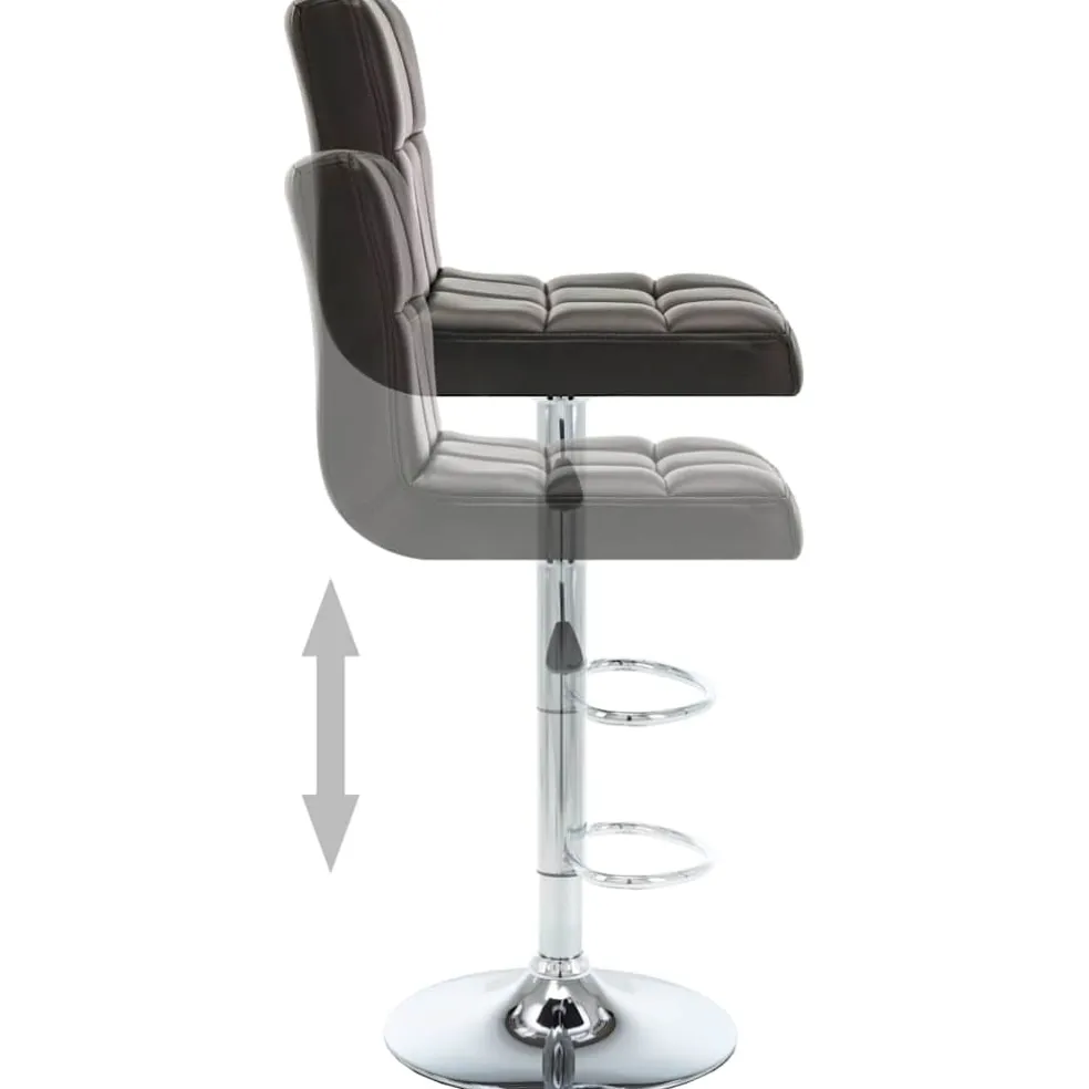 vidaXL Barstoelen 2 st kunstleer bruin