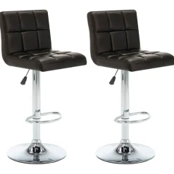 vidaXL Barstoelen 2 st kunstleer bruin