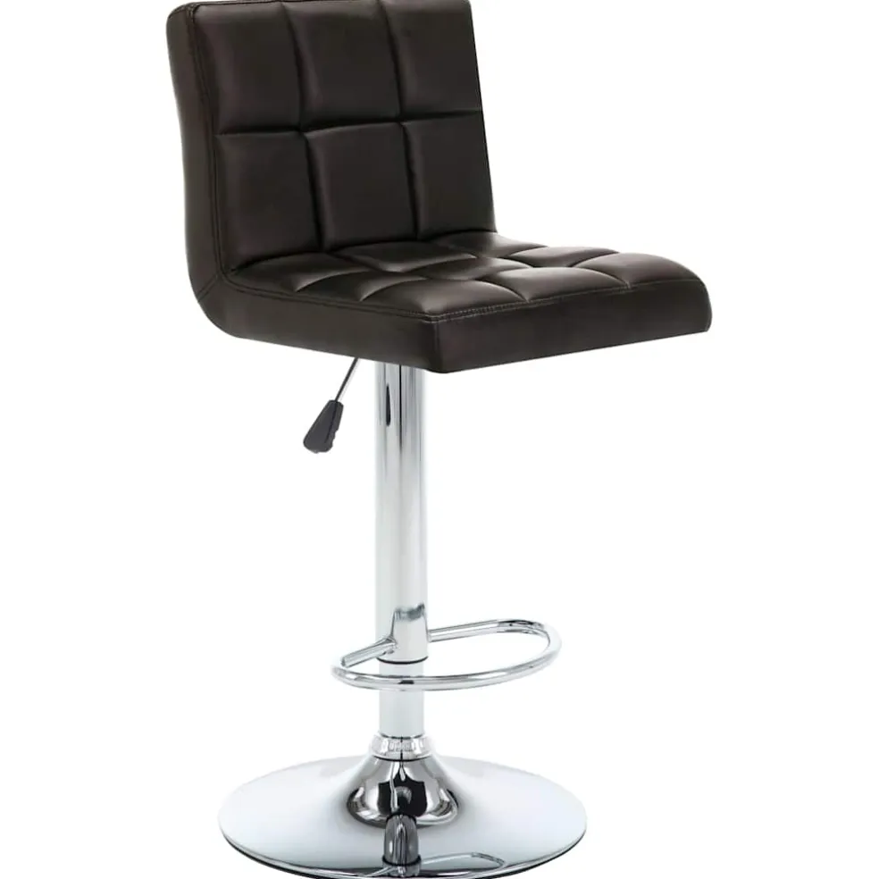 vidaXL Barstoelen 2 st kunstleer bruin