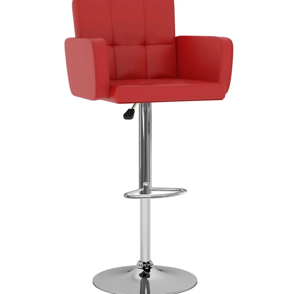 vidaXL Barstoelen 2 st kunstleer rood