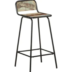 vidaXL Barstoelen 2 st massief gerecycled hout