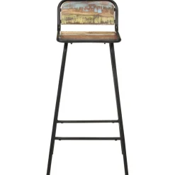 vidaXL Barstoelen 2 st massief gerecycled hout