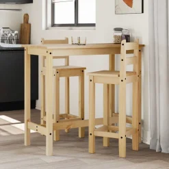 vidaXL Barstoelen 2 st massief grenenhout