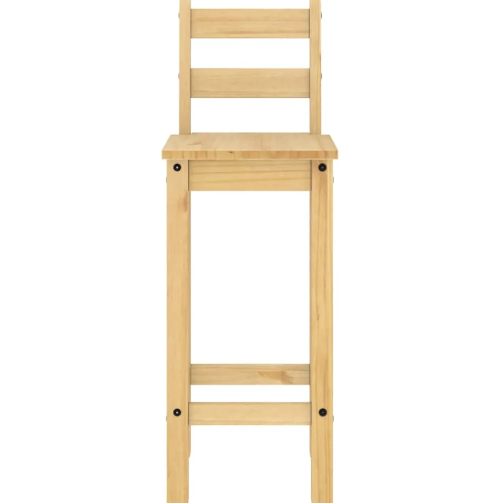 vidaXL Barstoelen 2 st massief grenenhout