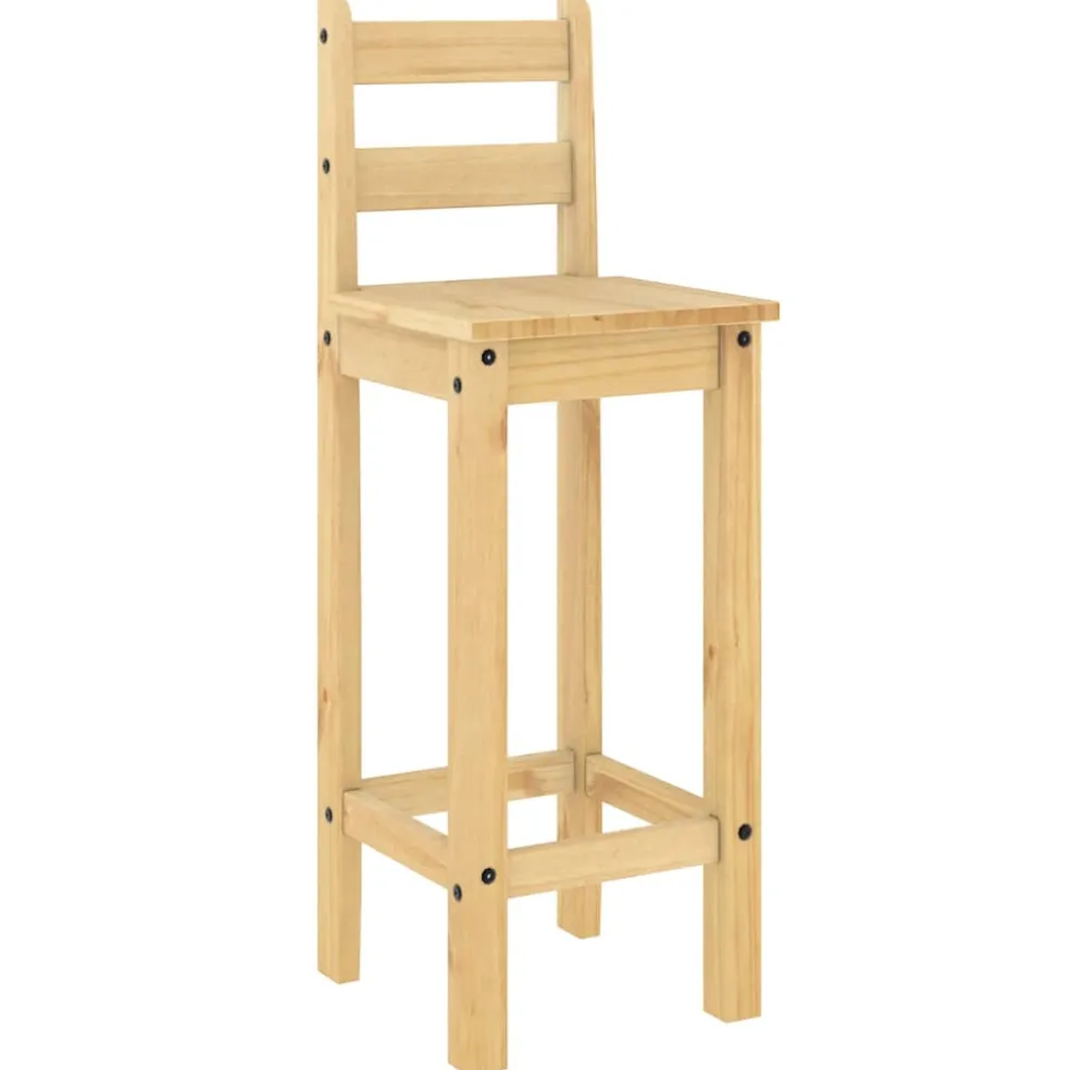 vidaXL Barstoelen 2 st massief grenenhout