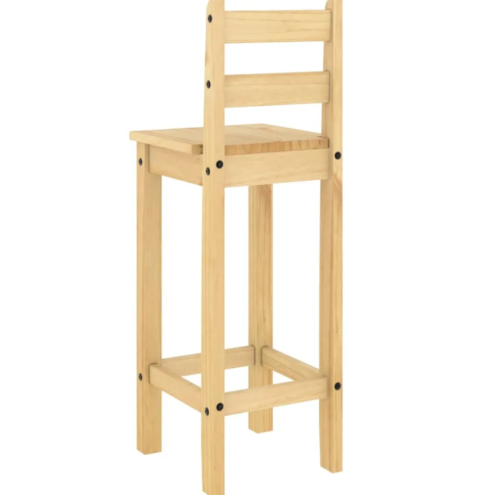 vidaXL Barstoelen 2 st massief grenenhout