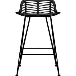 vidaXL Barstoelen 2 st rattan zwart