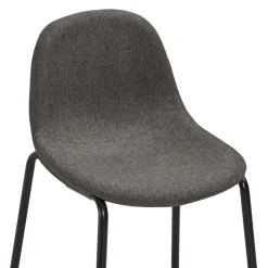 vidaXL Barstoelen 6 st stof donkergrijs