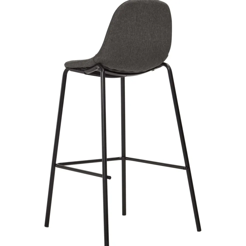 vidaXL Barstoelen 6 st stof donkergrijs