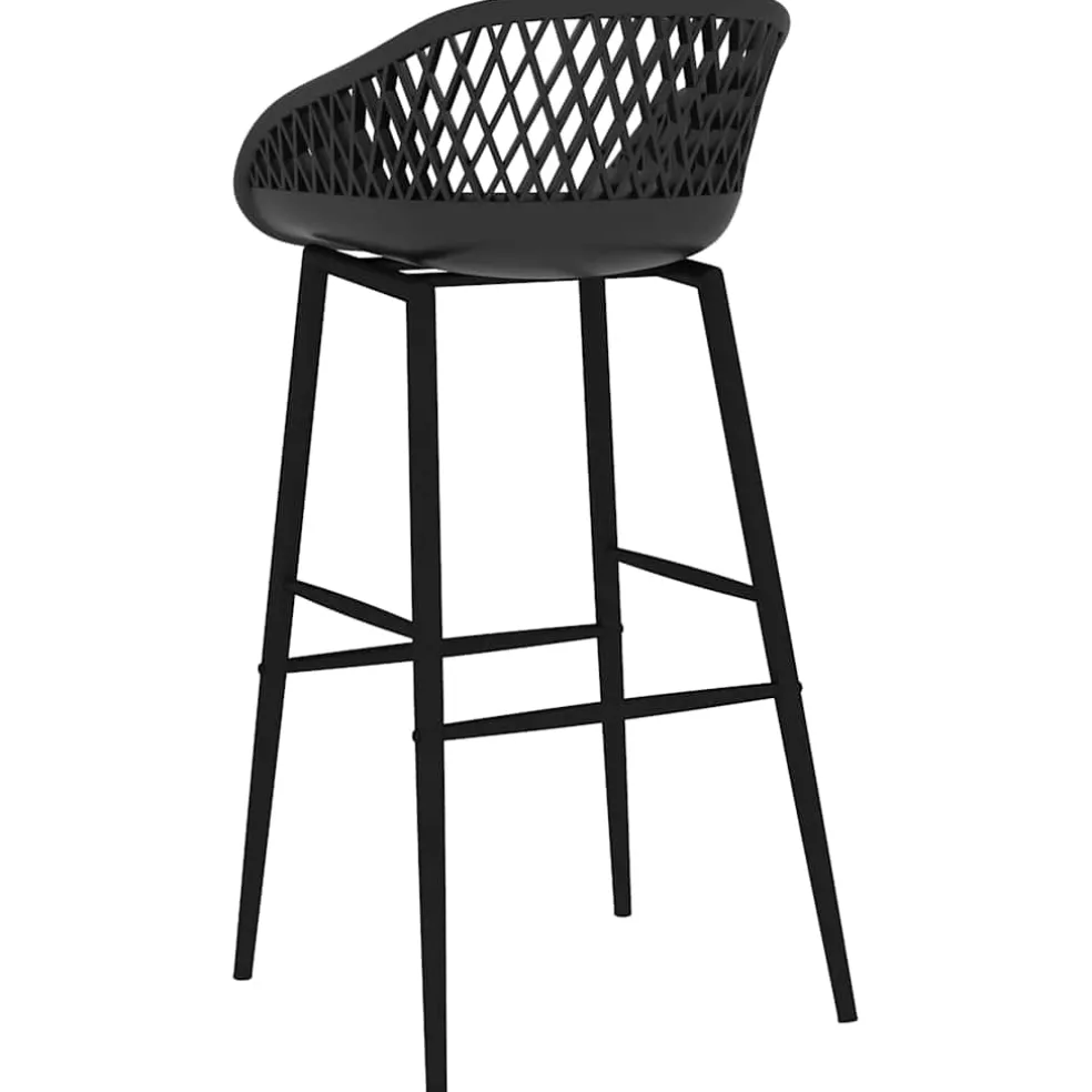 vidaXL Barstoelen 2 st zwart