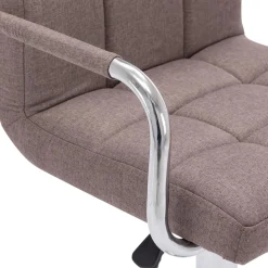 vidaXL Barstoel stof taupe