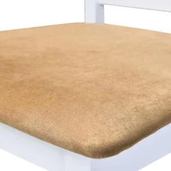 vidaXL Bartafel- en barstoelenset massief hout bruin en wit 3-delig