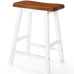vidaXL Bartafel- en krukkenset massief hout 5-delig