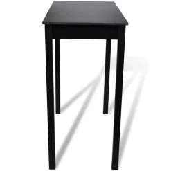 vidaXL Bartafel met 4 barkrukken zwart