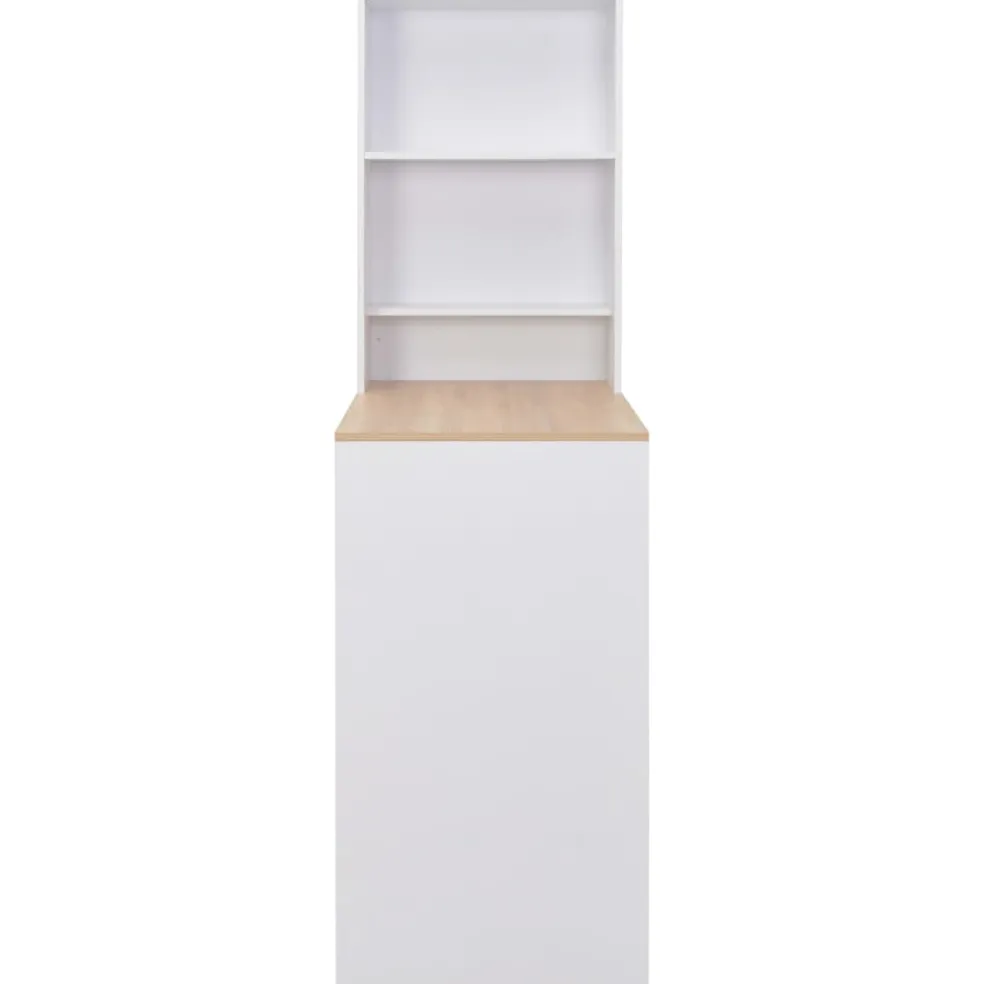 vidaXL Bartafel met kast 115x59x200 cm wit