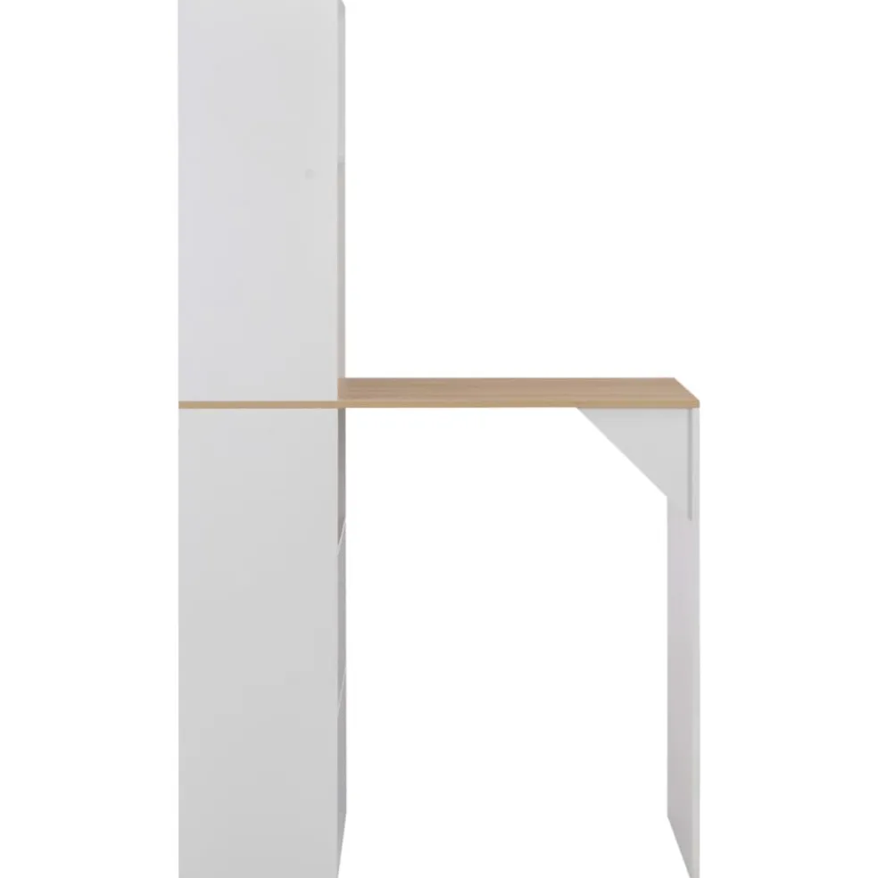 vidaXL Bartafel met kast 115x59x200 cm wit