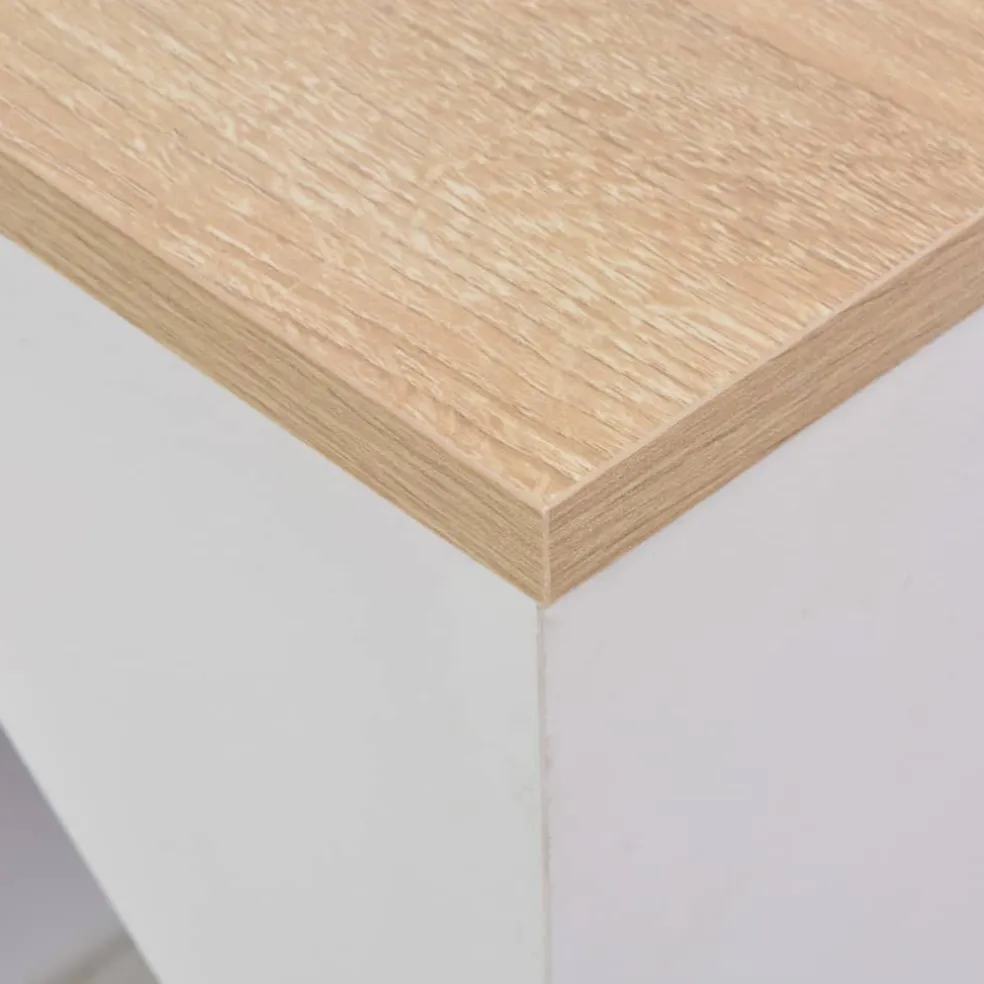 vidaXL Bartafel met kast 115x59x200 cm wit