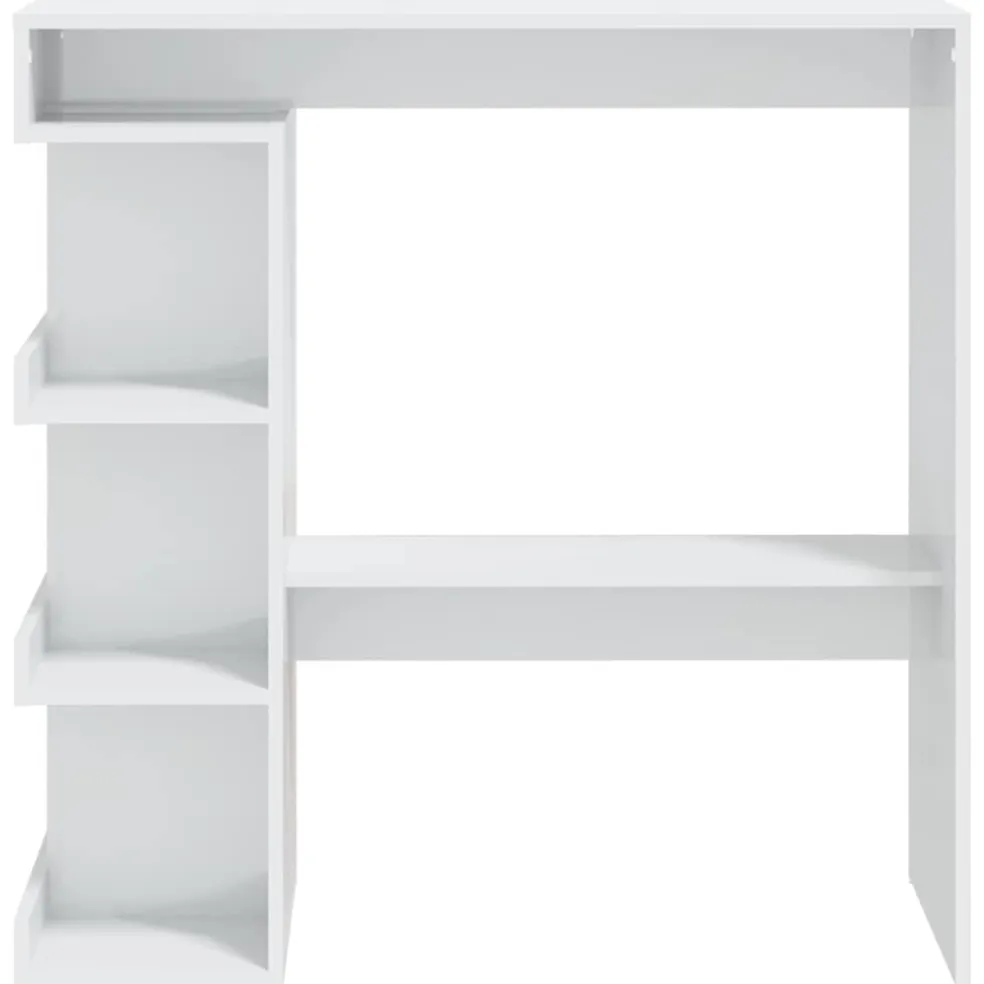 vidaXL Bartafel met opbergrek 100x50x101,5 cm hoogglans wit