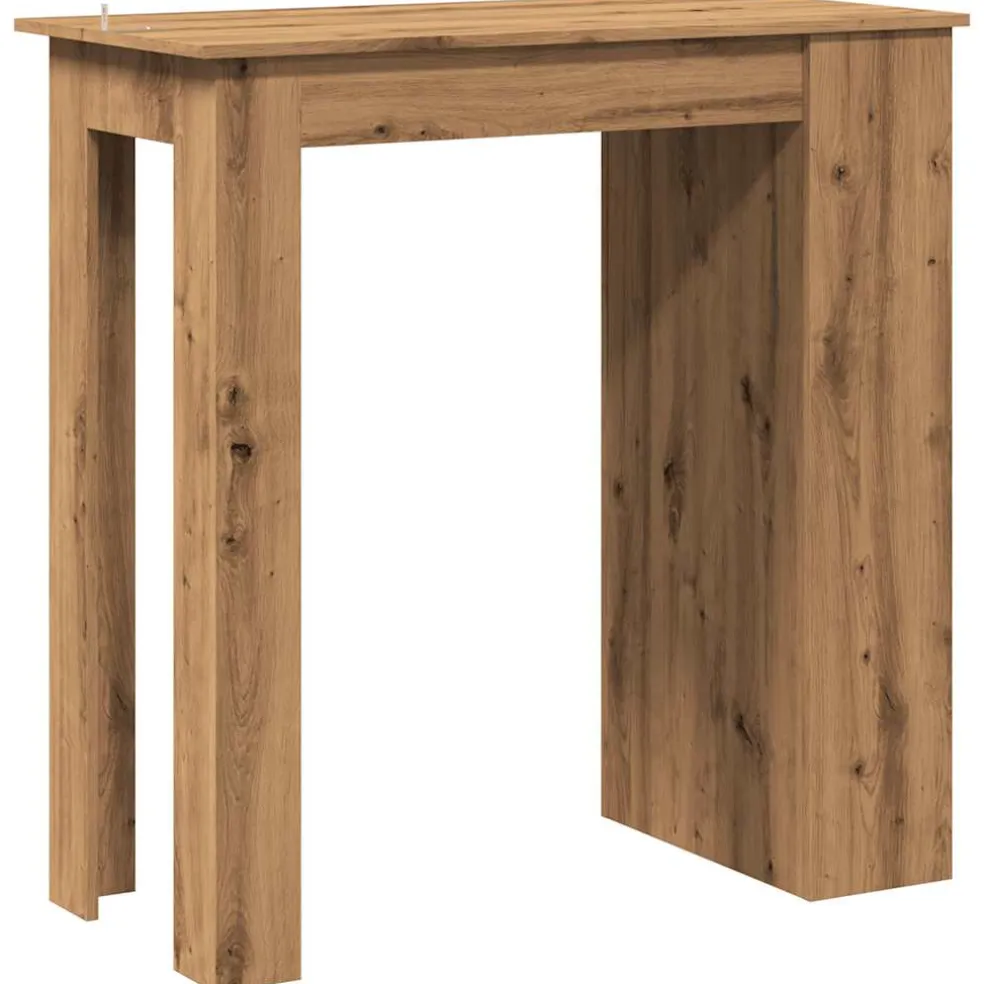 vidaXL Bartafel met opbergrek 102x50x103,5 cm artisanaal eikenkleurig