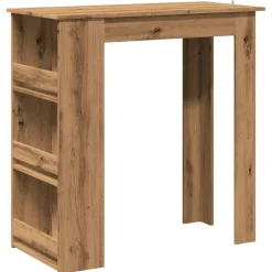 vidaXL Bartafel met opbergrek 102x50x103,5 cm artisanaal eikenkleurig