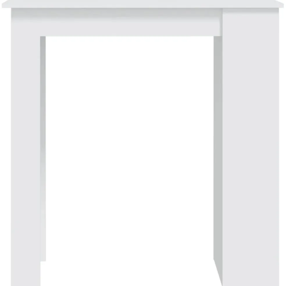 vidaXL Bartafel met opbergrek 102x50x103,5 cm bewerkt hout wit