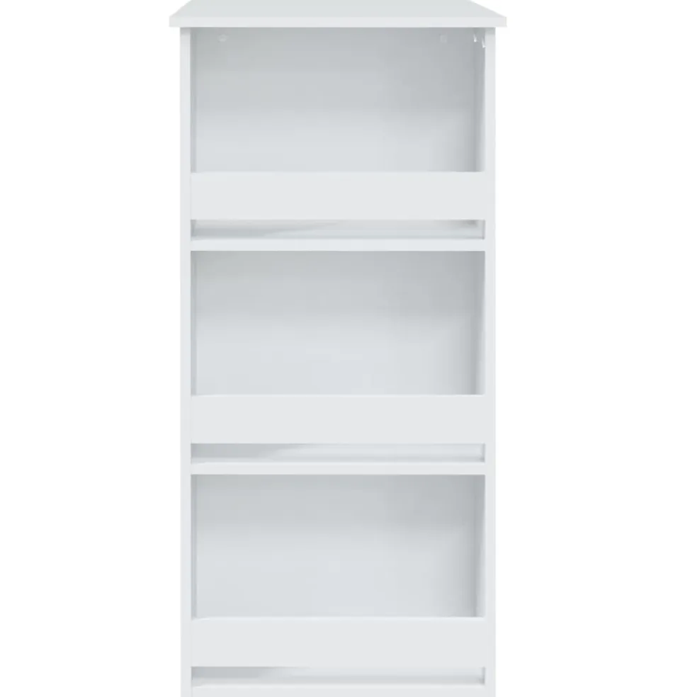 vidaXL Bartafel met opbergrek 102x50x103,5 cm bewerkt hout wit