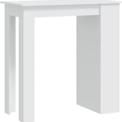 vidaXL Bartafel met opbergrek 102x50x103,5 cm bewerkt hout wit