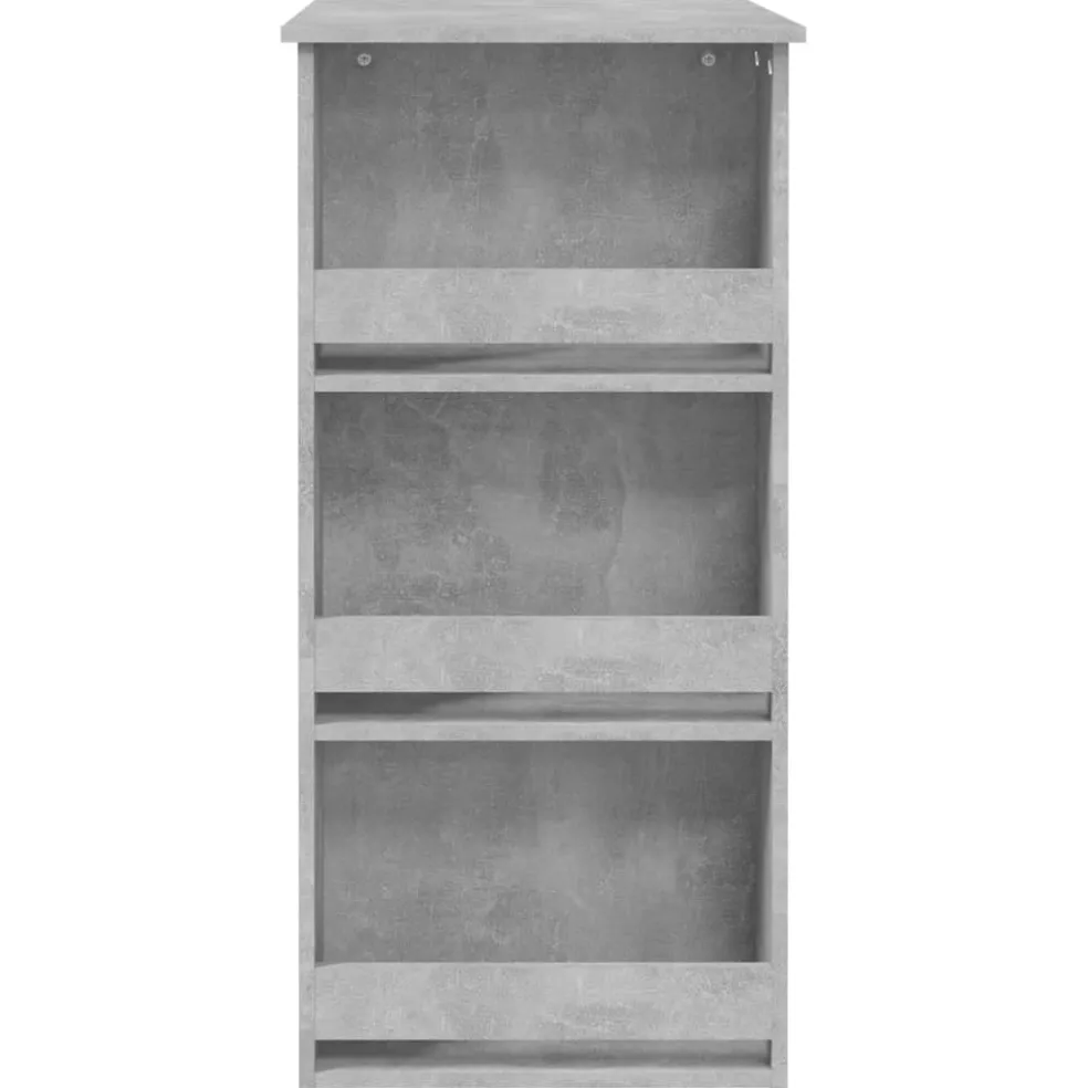 vidaXL Bartafel met opbergrek 102x50x103,5 cm spaanplaat betongrijs