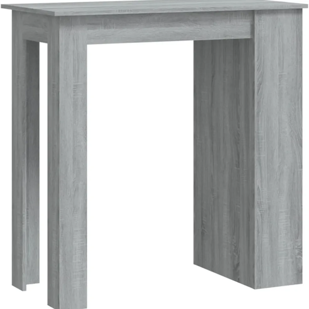 vidaXL Bartafel met opbergrek 102x50x103,5 cm hout grijs sonoma