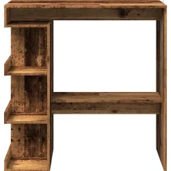 vidaXL Bartafel met opbergrek 100x48x101,5 cm oud houtkleurig