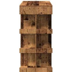 vidaXL Bartafel met opbergrek 100x48x101,5 cm oud houtkleurig