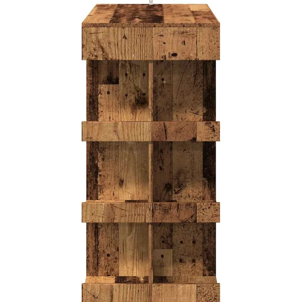 vidaXL Bartafel met opbergrek 100x48x101,5 cm oud houtkleurig