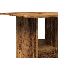 vidaXL Bartafel met opbergruimte 60x60x102 cm hout oud houtkleur
