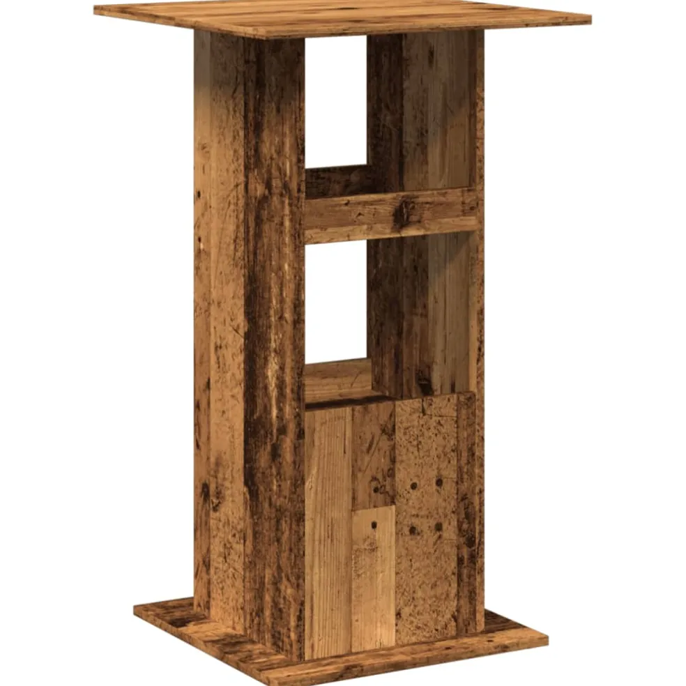 vidaXL Bartafel met opbergruimte 60x60x102 cm hout oud houtkleur