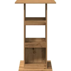 vidaXL Bartafel met opbergruimte 60x60x102 cm hout artisanaal eiken