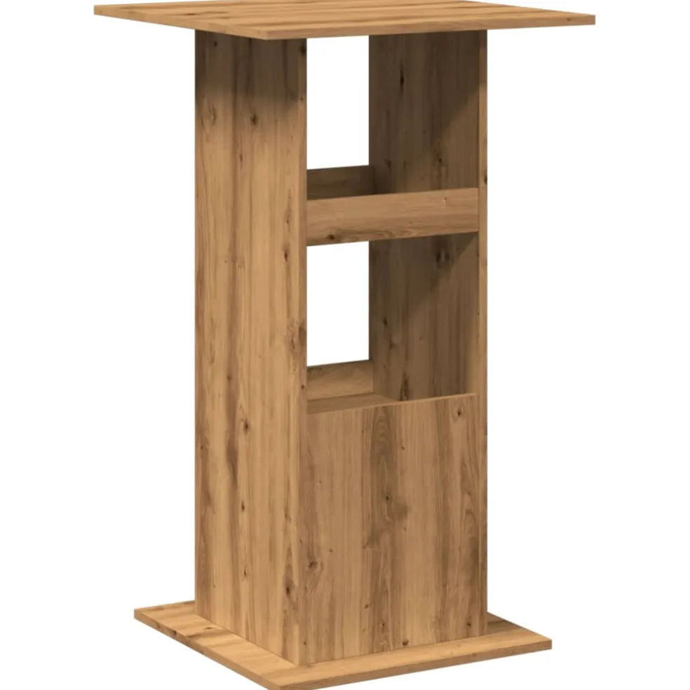 vidaXL Bartafel met opbergruimte 60x60x102 cm hout artisanaal eiken
